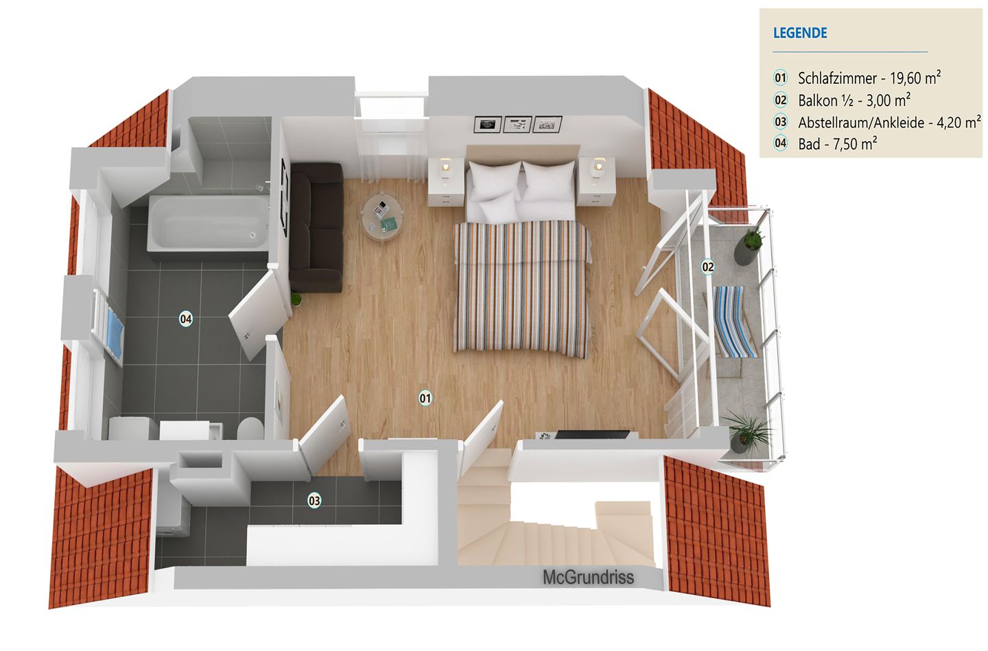 SeeGlück Malchow - Ferienwohnung SeeGlück Grundriss