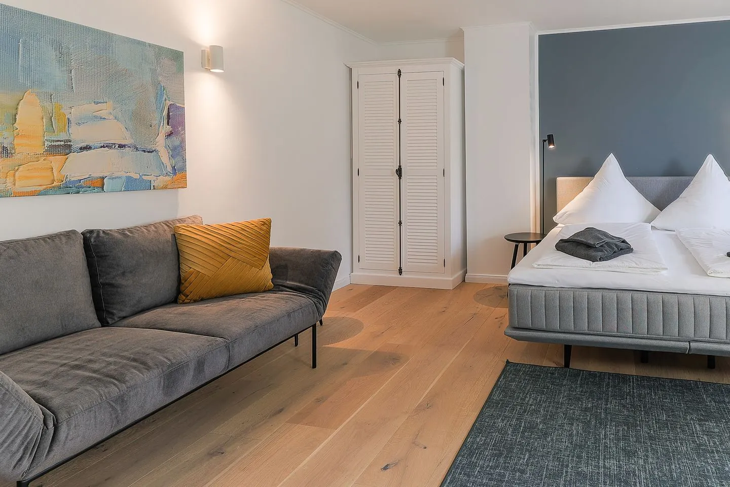 Haffperle - Strandgold - moderne Ferienwohnung in Strandnähe Haffkrug - Schlafzimmer