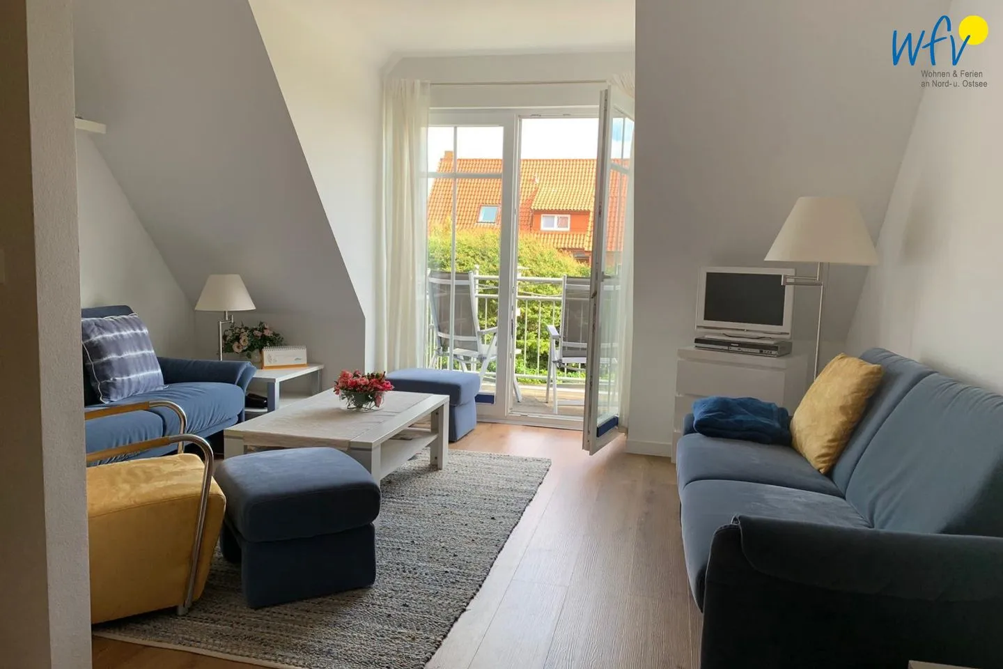 Haus am Erlenteich Ferienwohnung 2 Juist - Wohnzimmer