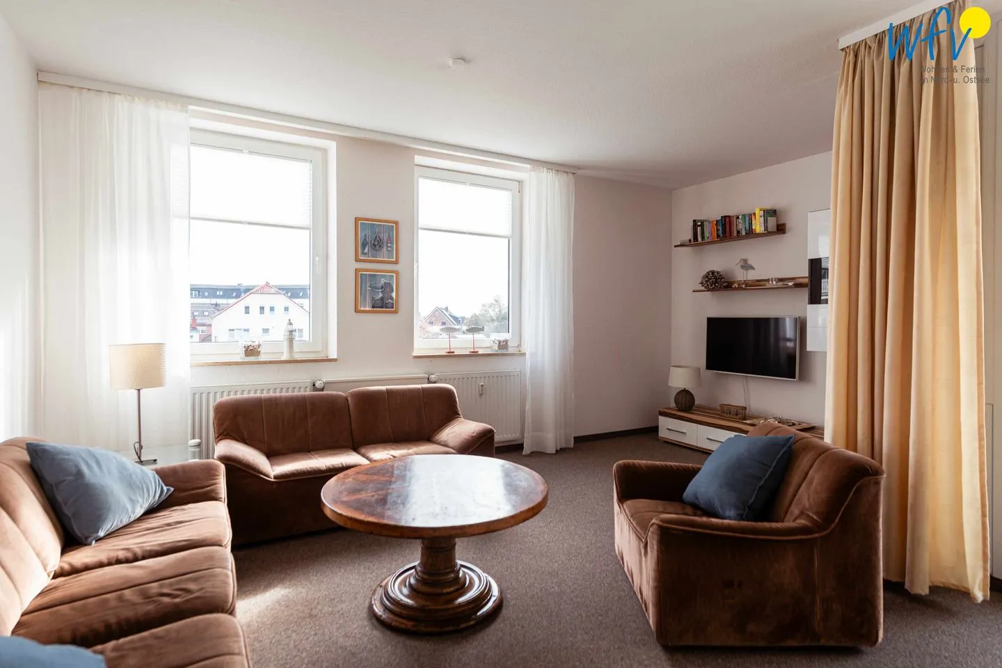 Ferienhaus Seeblick Ferienwohnung Strandglück Borkum - Wohnzimmer
