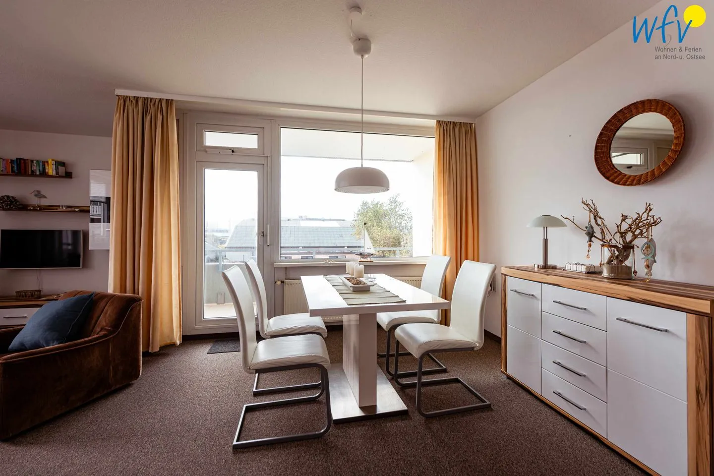 Ferienhaus Seeblick Ferienwohnung Strandglück Borkum - Wohnzimmer