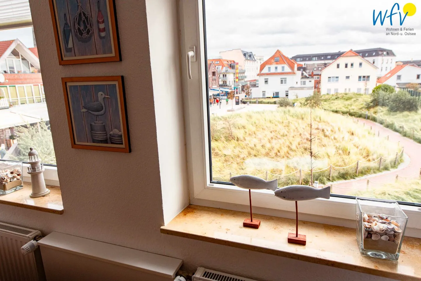 Ferienhaus Seeblick Ferienwohnung Strandglück Borkum - Gartenblick