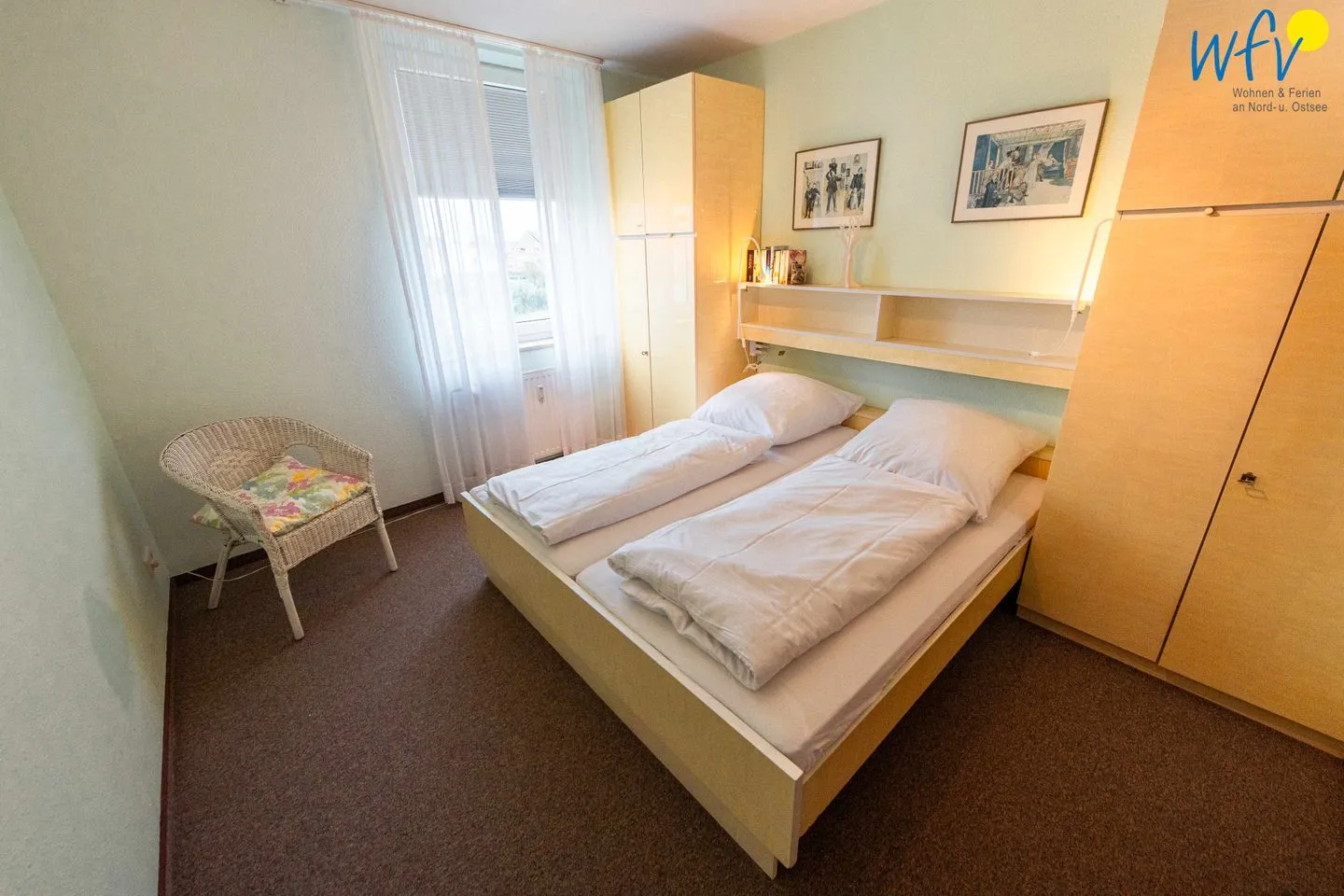 Ferienhaus Seeblick Ferienwohnung Strandglück Borkum - Schlafzimmer