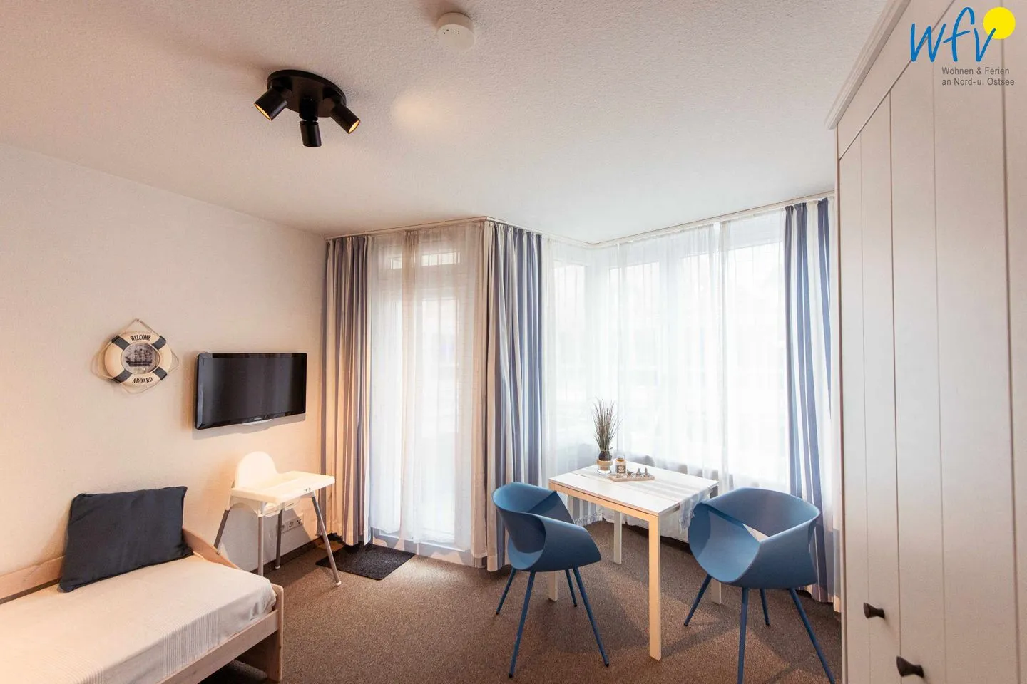 Ferienhaus Seeblick Ferienwohnung Strandglück Borkum - Wohnzimmer