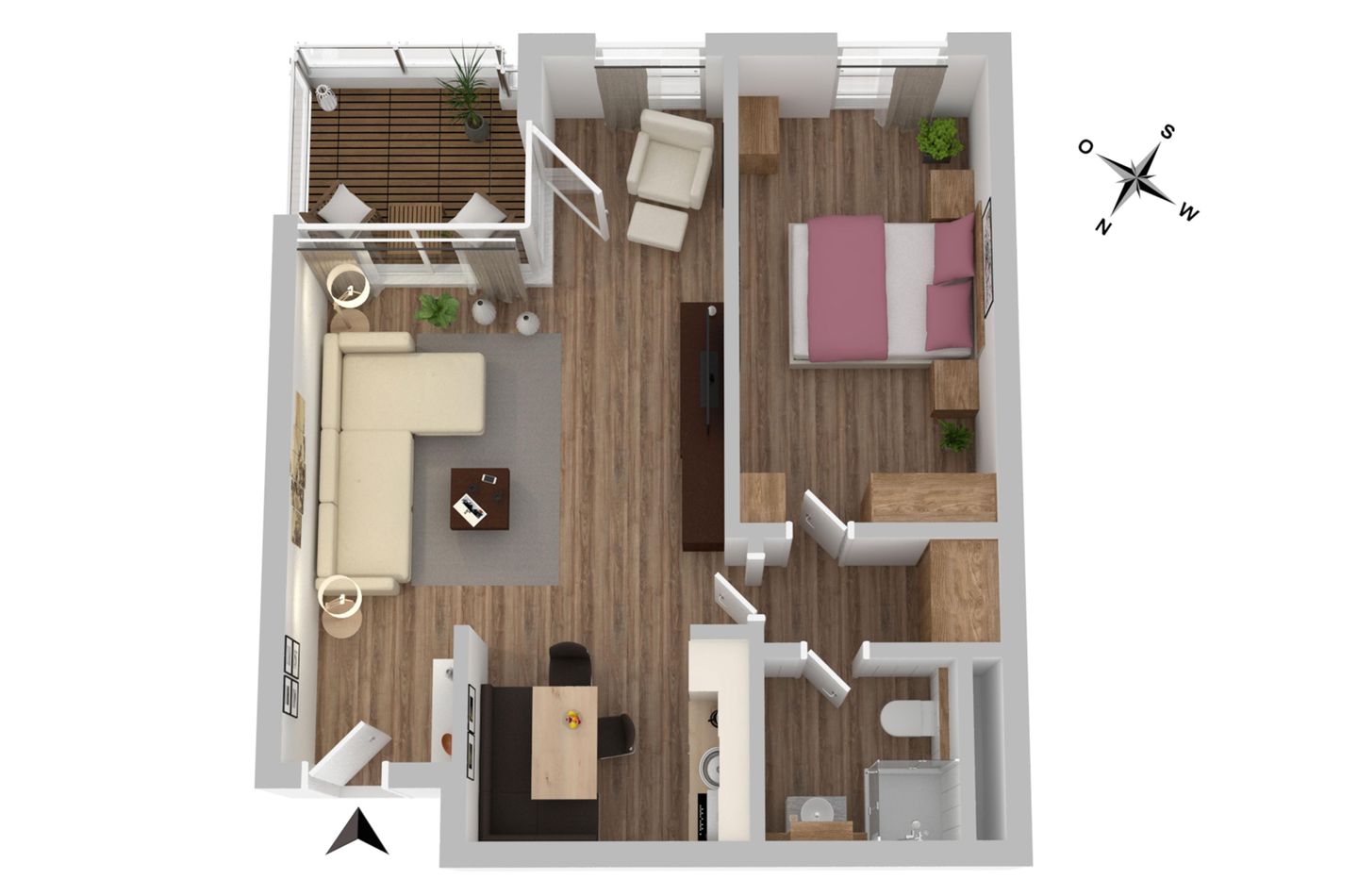  Heymat Zingst - Ferienwohnung Aparthotel Zingst Heymat - Grundriss