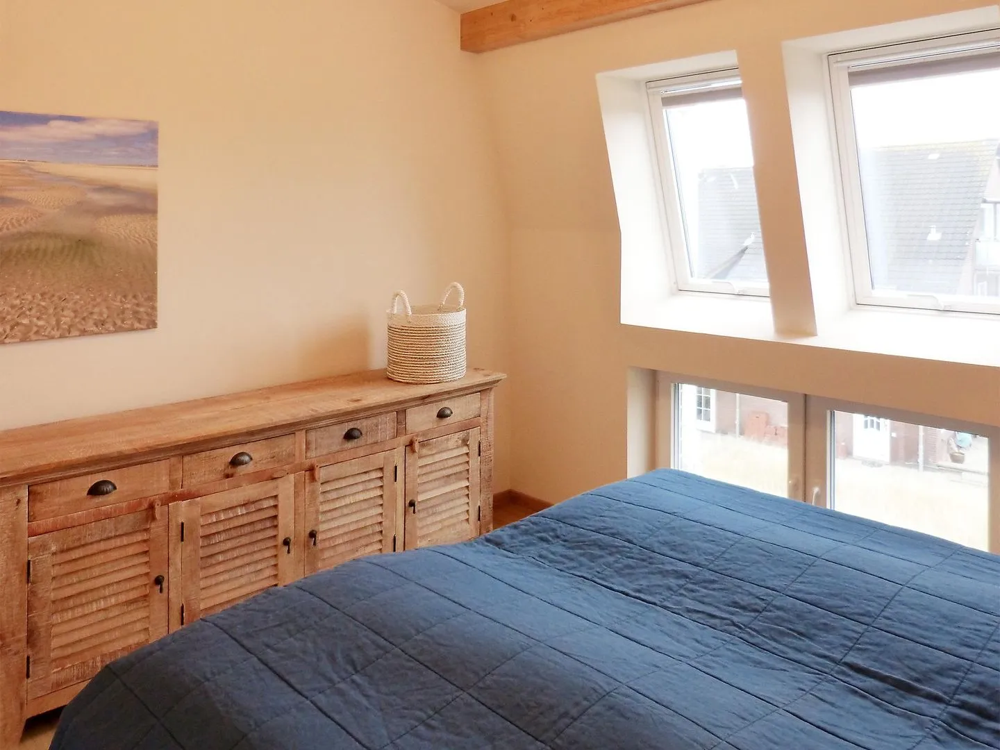 Haus *Weiße Düne* Ferienwohnung *Weiße Düne 7* Wittdün auf Amrum - 1. Schlafzimmer in der Ferienwohnung Weiße Düne 7 in Wittdün auf Amrum
