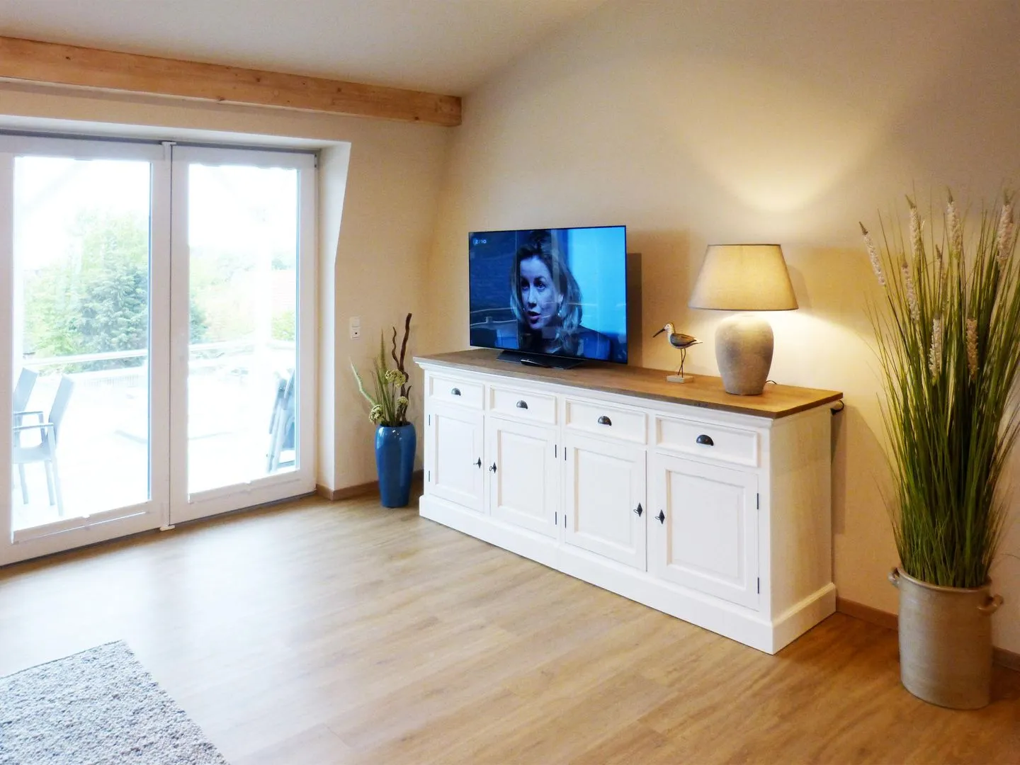 Haus *Weiße Düne* Ferienwohnung *Weiße Düne 7* Wittdün auf Amrum - Wohnzimmer in der Ferienwohnung Weiße Düne 7 in Wittdün auf Amrum