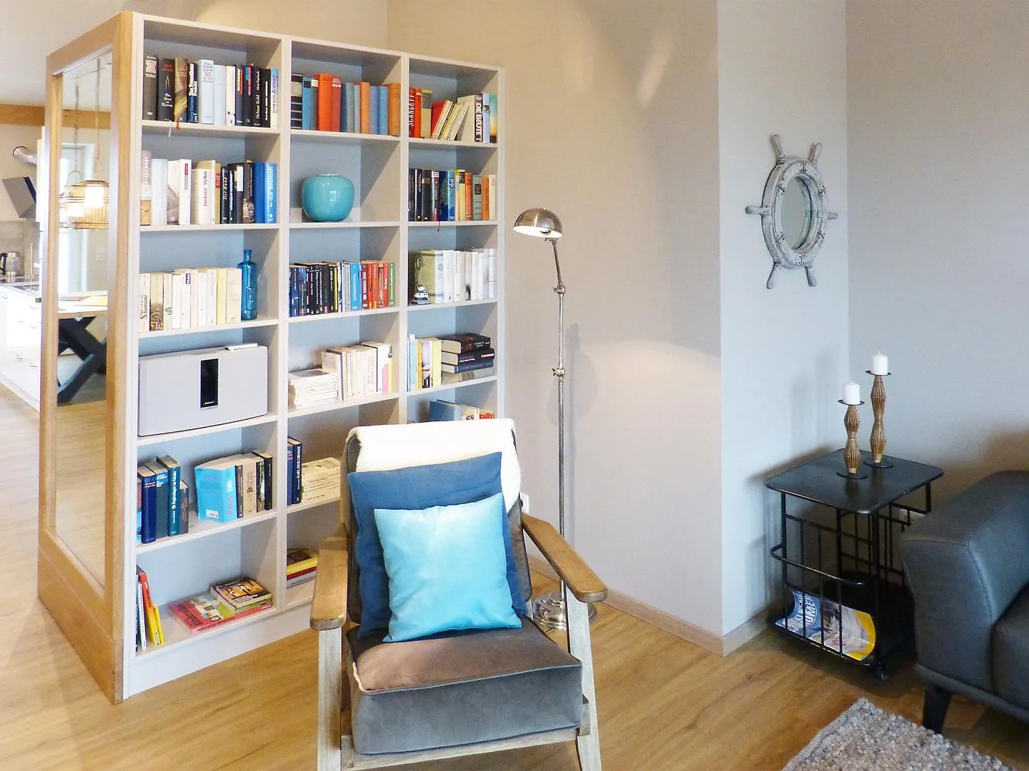 Haus *Weiße Düne* Ferienwohnung *Weiße Düne 7* Wittdün auf Amrum - Wohnzimmer in der Ferienwohnung Weiße Düne 7 in Wittdün auf Amrum