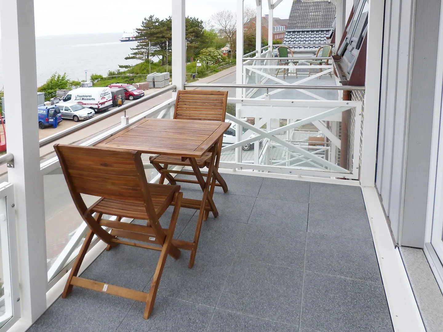 Haus *Weiße Düne* Ferienwohnung *Weiße Düne 7* Wittdün auf Amrum - 2. Balkon in der Ferienwohnung Weiße Düne 7 in Wittdün auf Amrum
