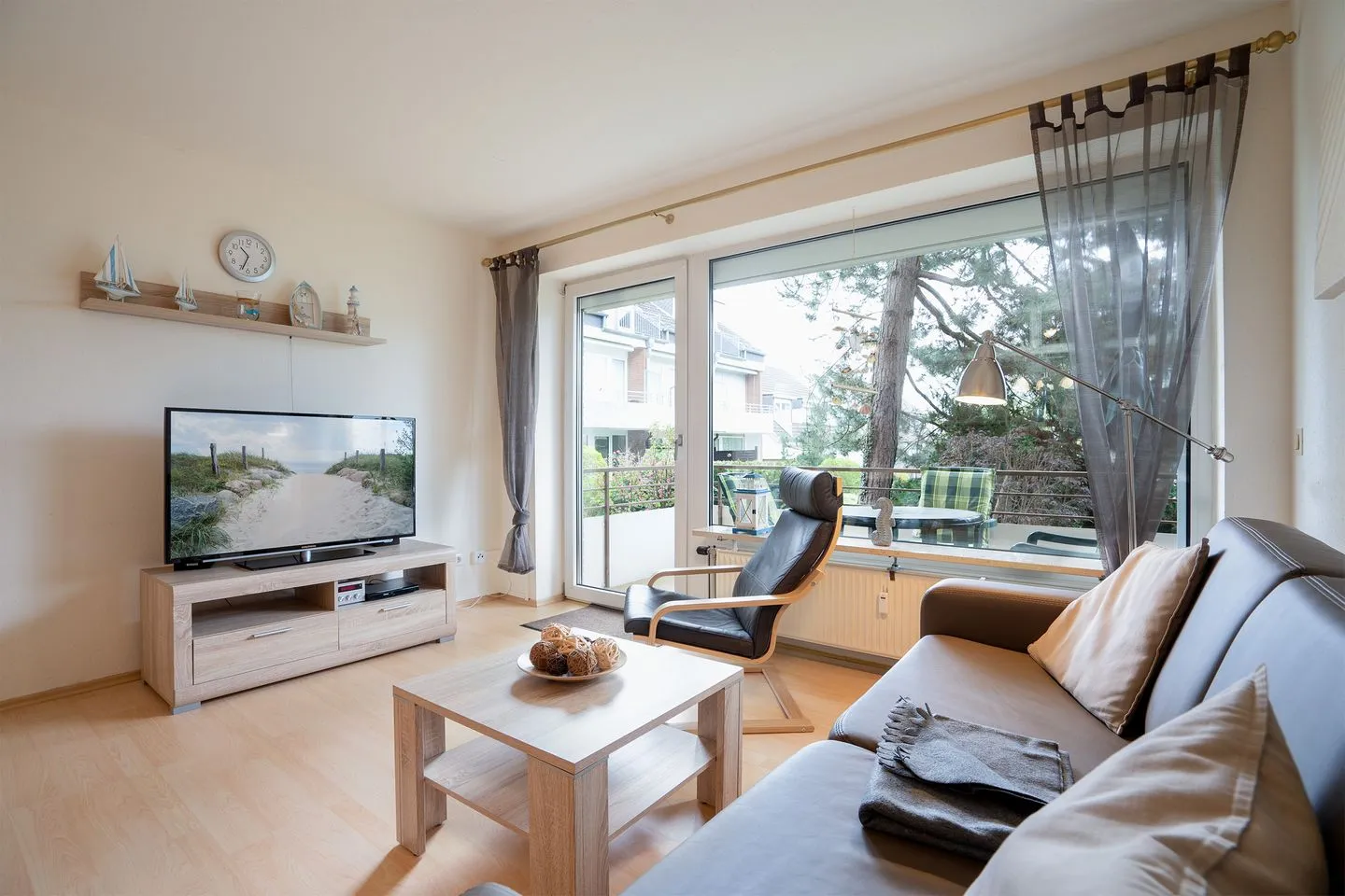 (DKK1e) Ferienwohnung Seepferdchen Niendorf - Wohnzimmer