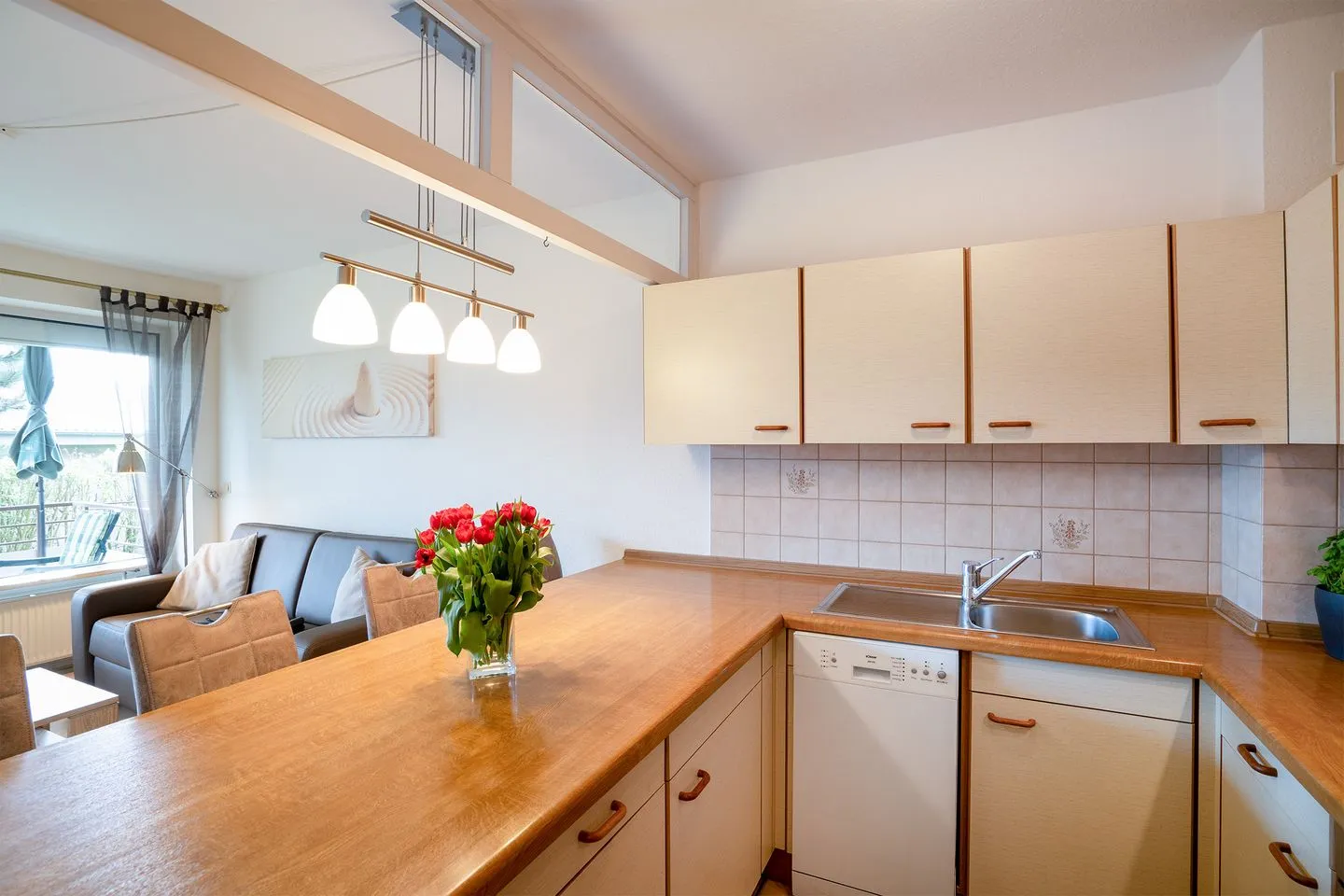 (DKK1e) Ferienwohnung Seepferdchen Niendorf - Küche / Küchenzeile