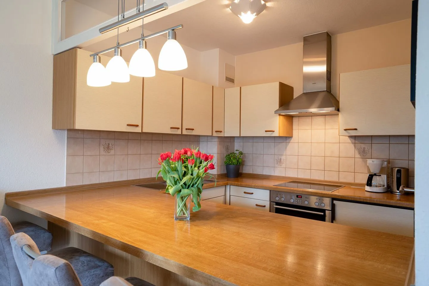 (DKK1e) Ferienwohnung Seepferdchen Niendorf - Küche / Küchenzeile
