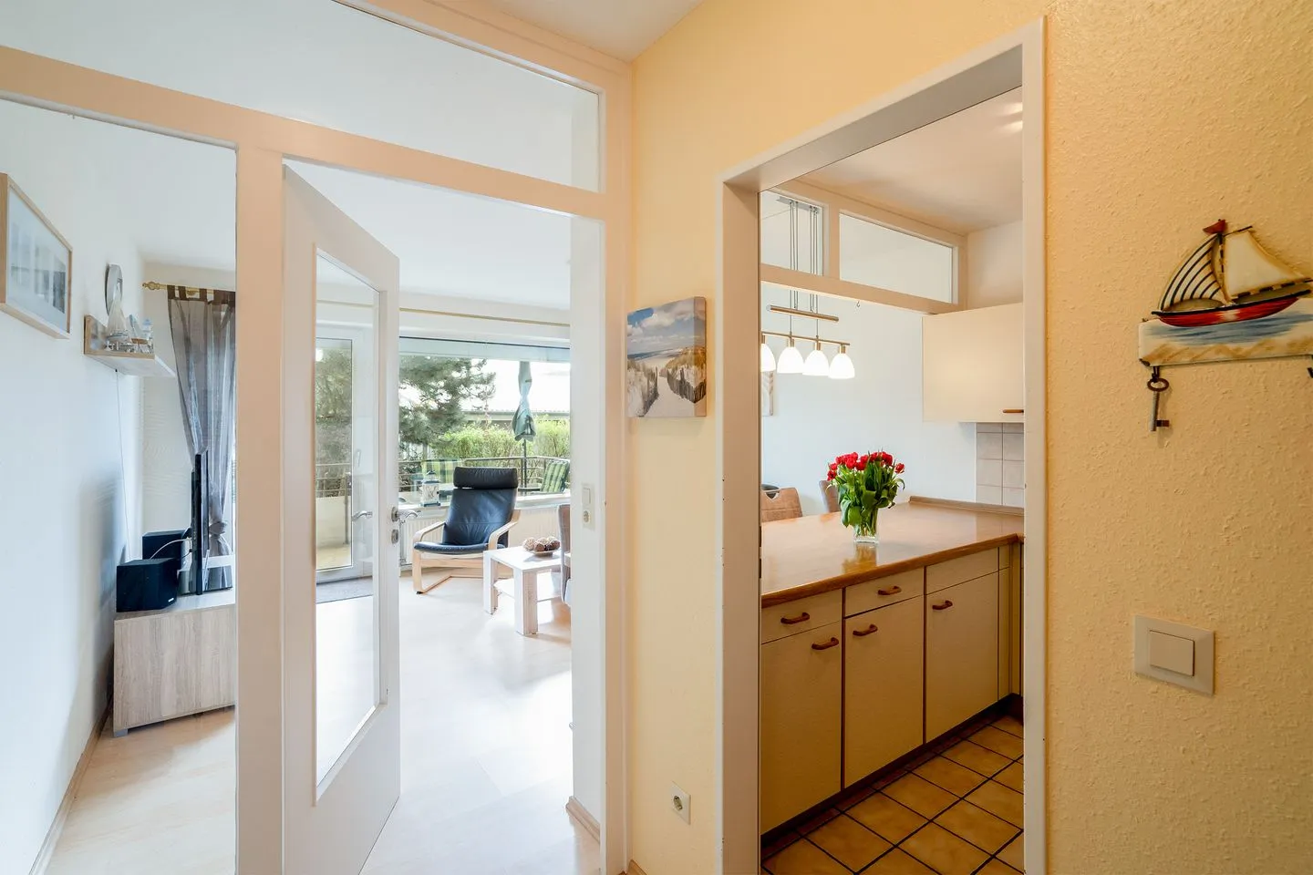 (DKK1e) Ferienwohnung Seepferdchen Niendorf - Küche / Küchenzeile