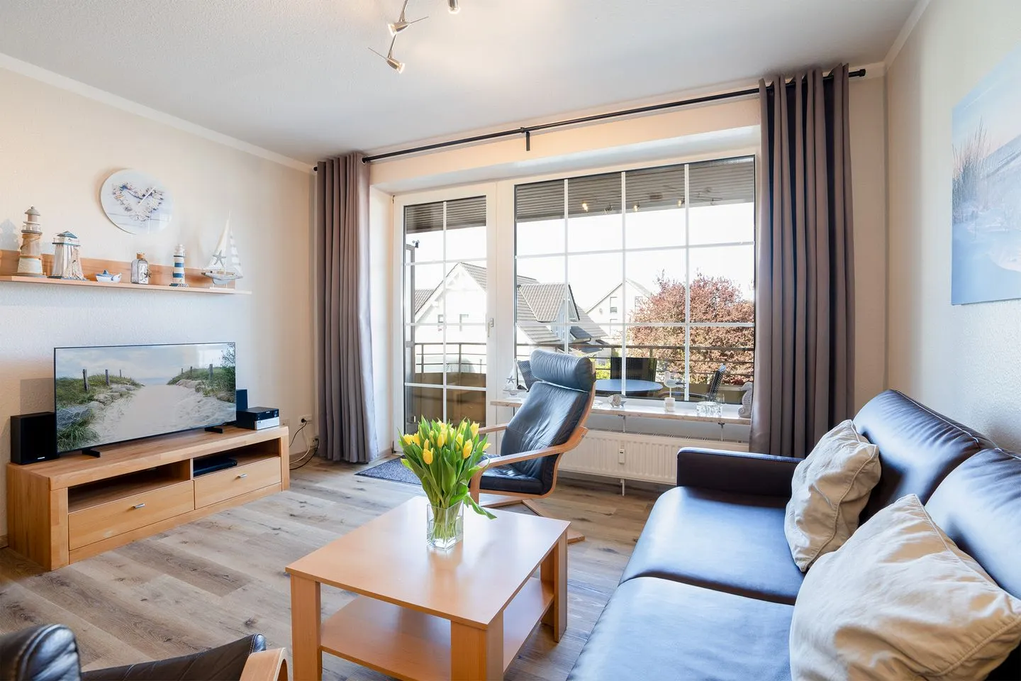 (DKK9) Ferienwohnung Möwennest Niendorf - Wohnzimmer