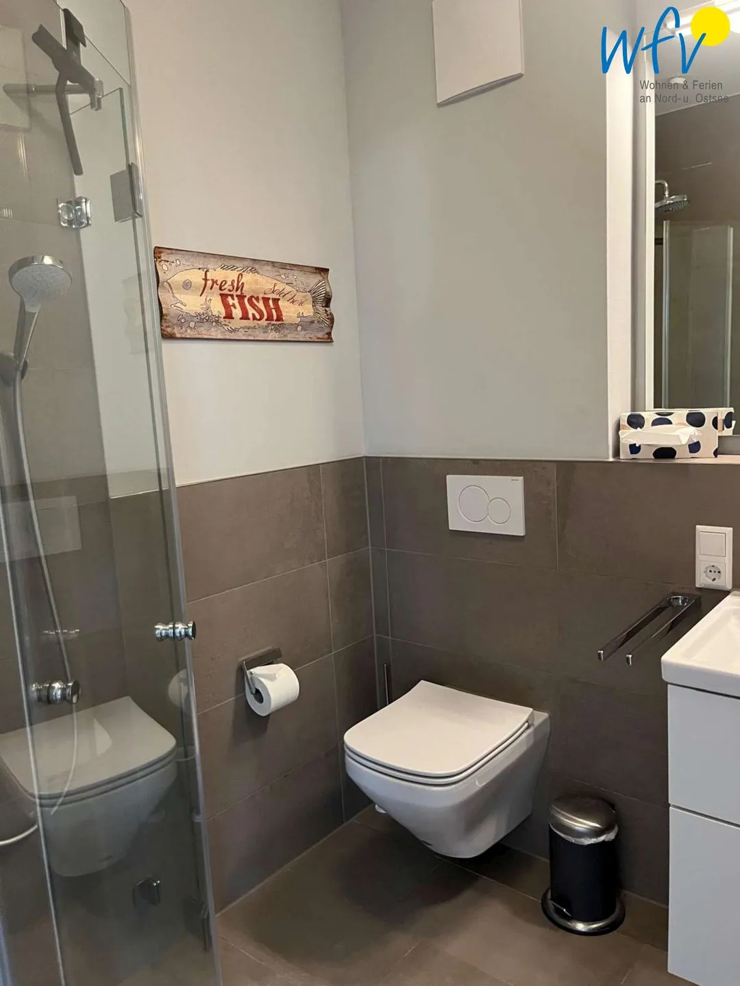 Villa Dorfgroden Ferienwohnung Strandvogt Wangerooge - Badezimmer