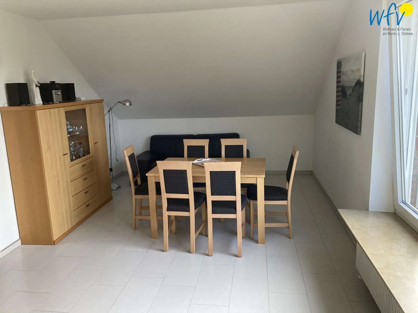 Ferienhaus Kiebitzdelle-Leegde 10 Ferienwohnung Backhaus Borkum - Wohnzimmer