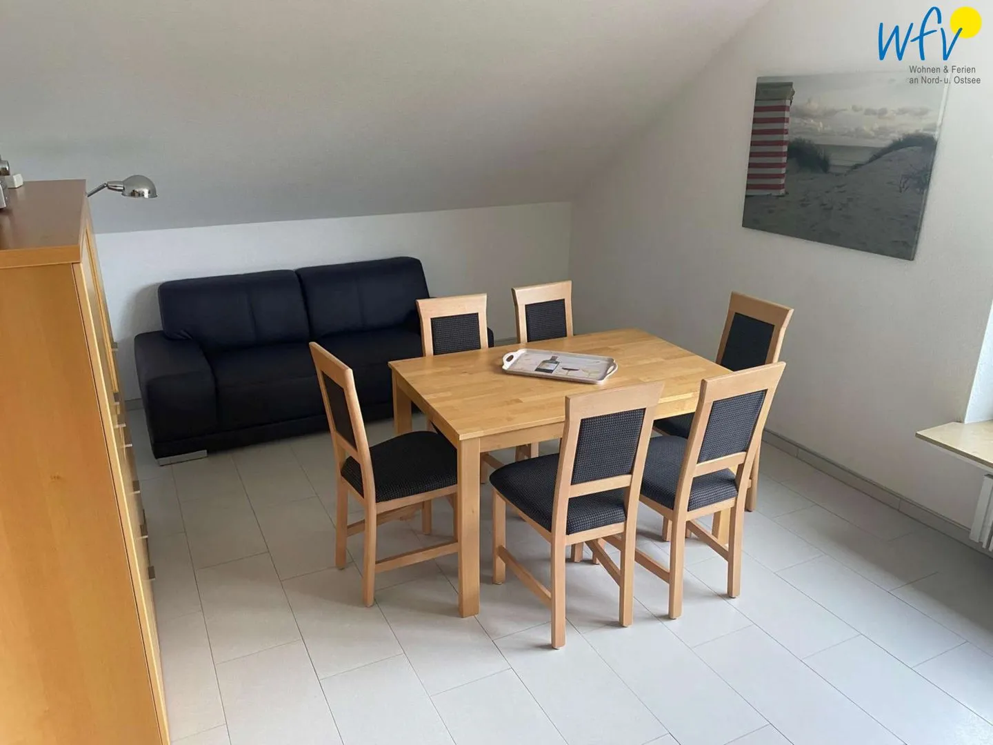 Ferienhaus Kiebitzdelle-Leegde 10 Ferienwohnung Backhaus Borkum - Wohnzimmer