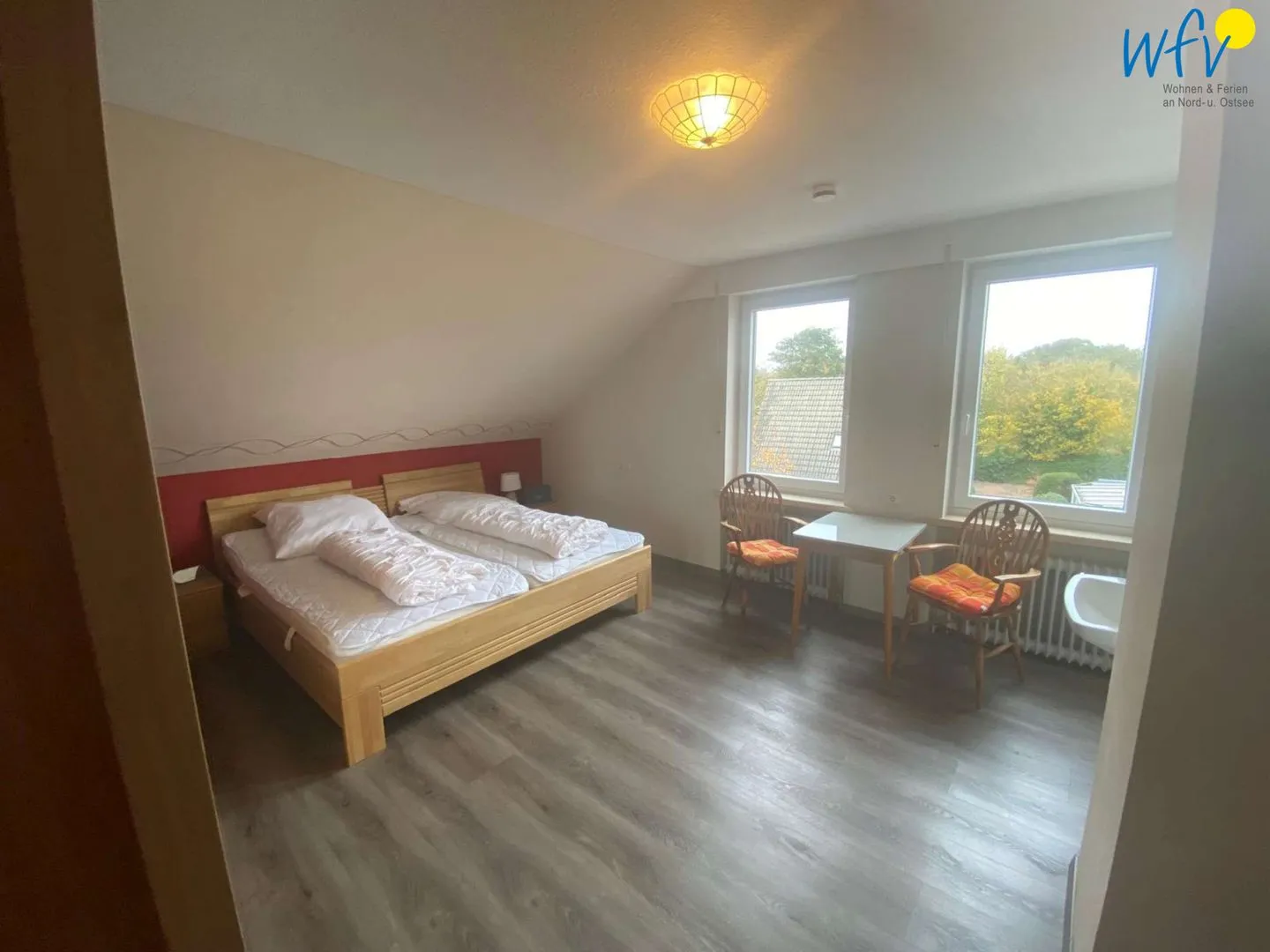 Ferienhaus Kiebitzdelle-Leegde 10 Ferienwohnung Backhaus Borkum - Schlafzimmer