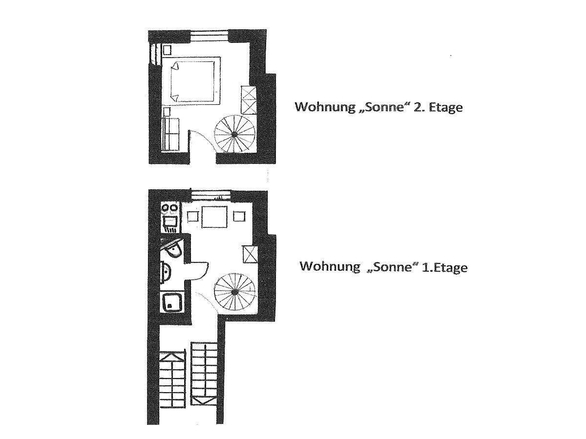 Haus am Leuchtturm - Ferienwohnung Sonne Borkum - Grundriss