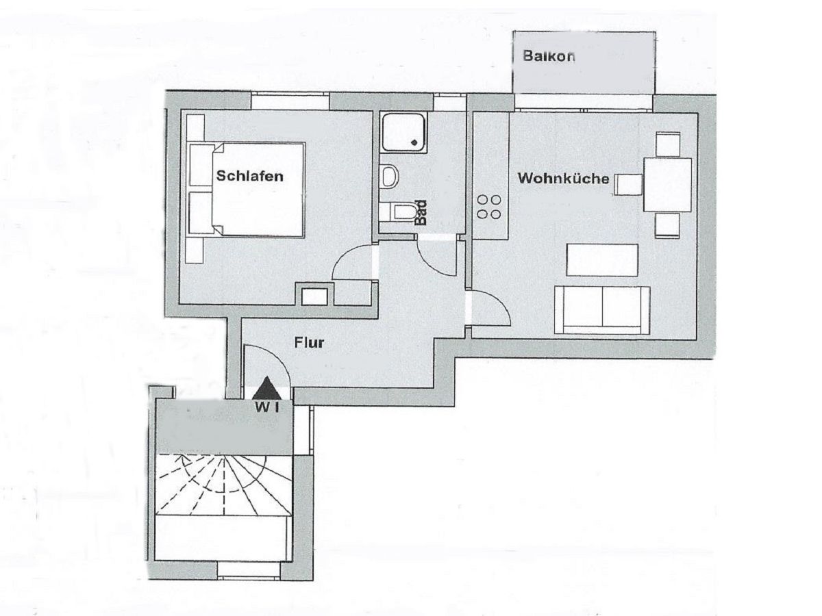 Haus Nordstrand - Ferienwohnung 1 Borkum - Grundriss