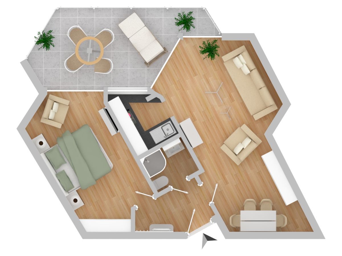  Nordmarkstr. 20, W21, Gestrandet Westerland - Grundriss