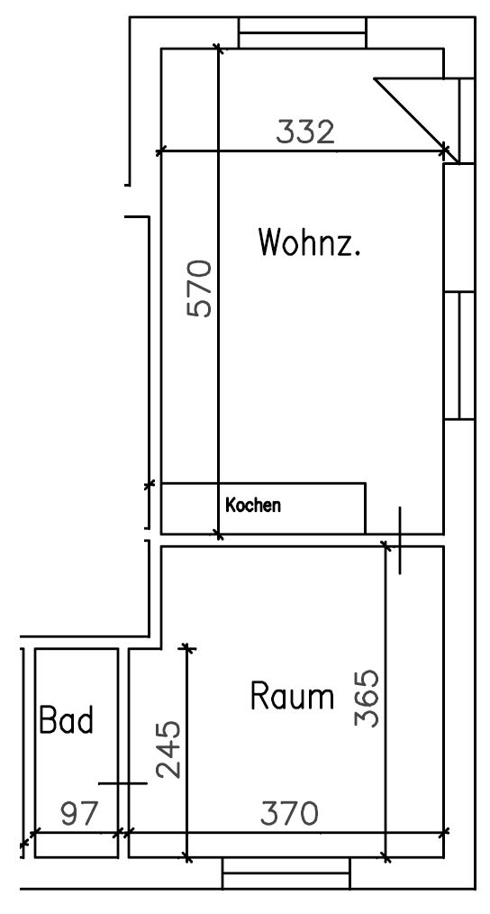 Haus Kim - Ferienwohnung 3 Borkum - Grundriss