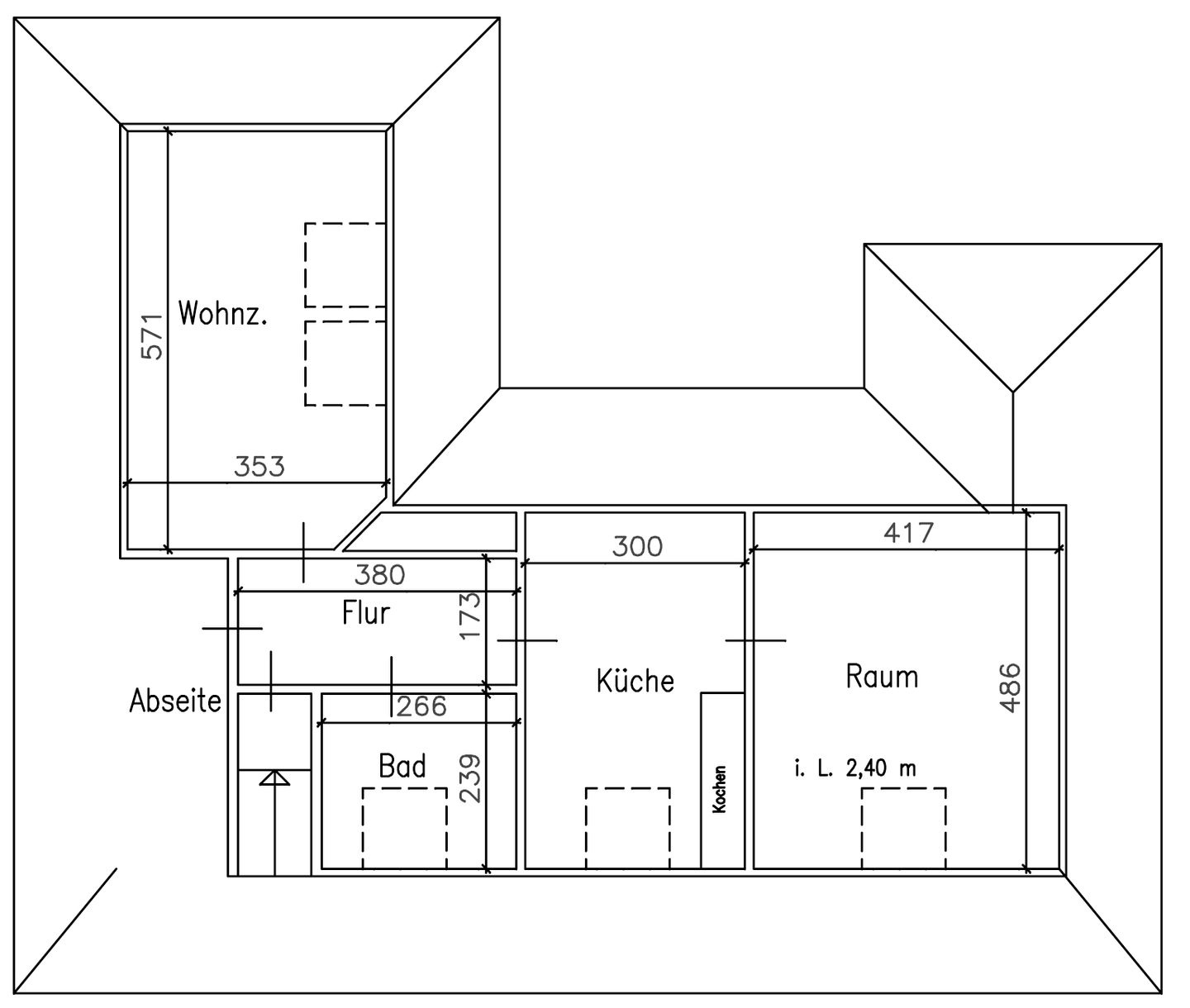 Haus Kim - Ferienwohnung 2 Borkum - Grundriss