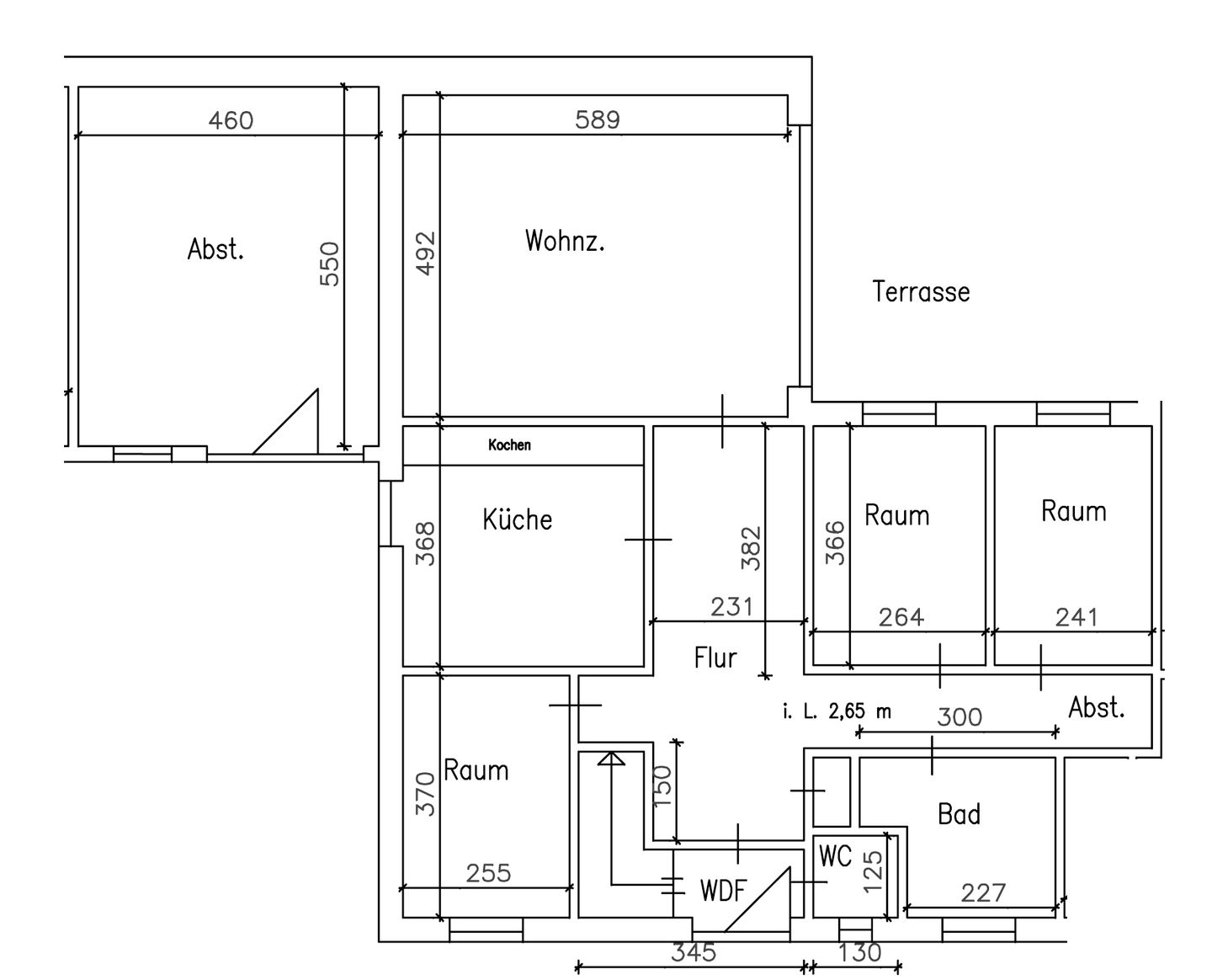 Haus Kim - Ferienwohnung 1 Borkum - Grundriss