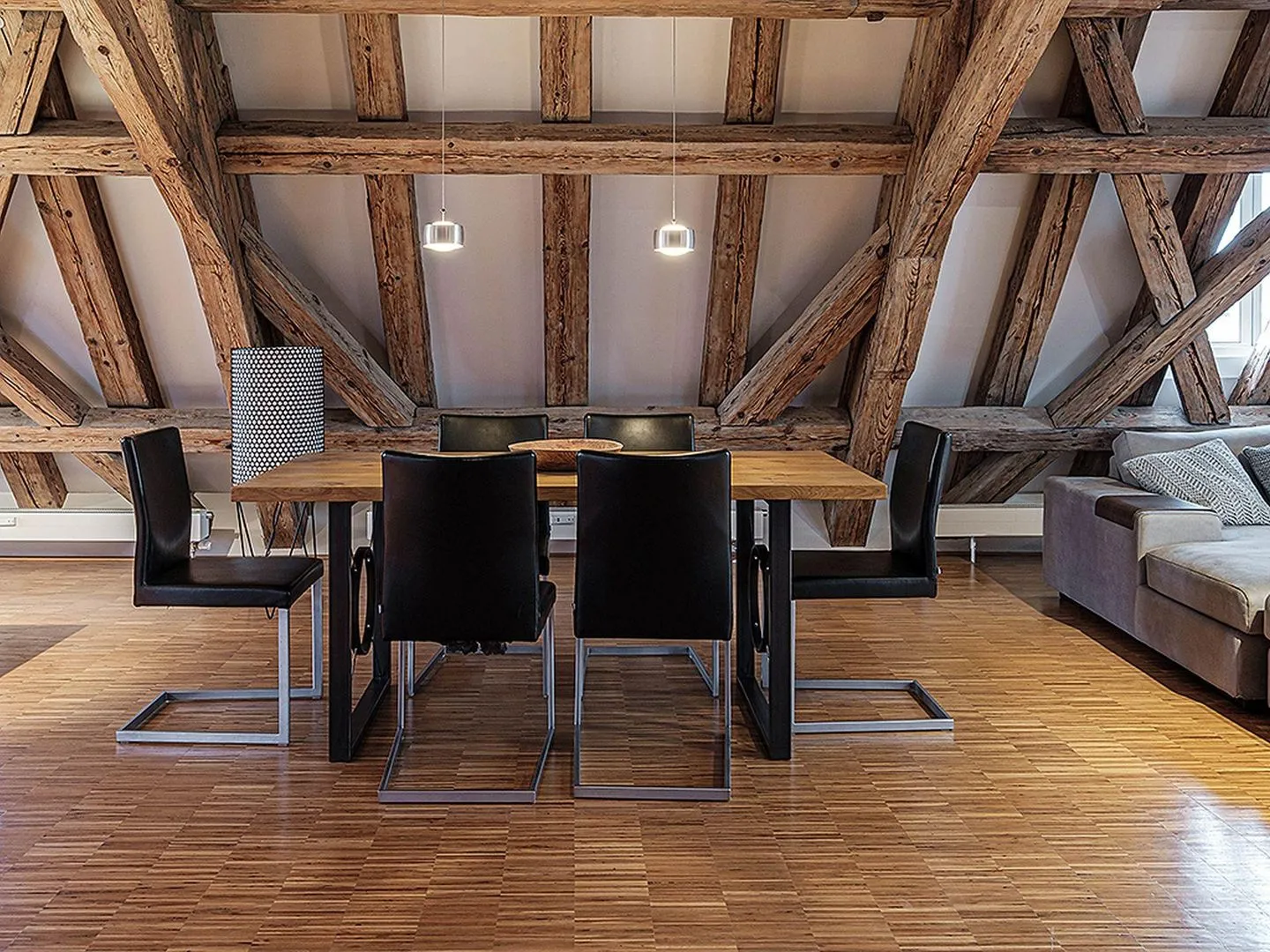 Ferienwohnung Loft am Schlossplatz Meersburg - Wohnzimmer
