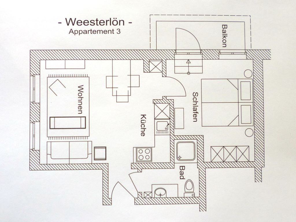  Bötticher Str. 9, Whg. 3, Weesterlön Westerland - Grundriss