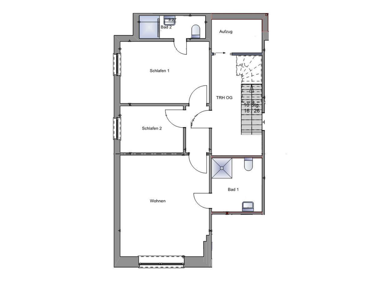 Borkumer Hof - Ferienwohnung 3 - Borkumperle Borkum - Grundriss