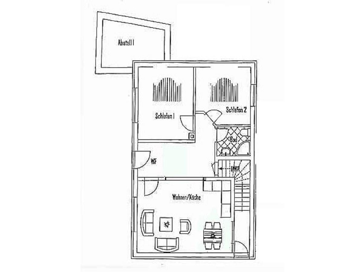 Haus Walfänger - Ferienwohnung 1 Borkum - Grundriss