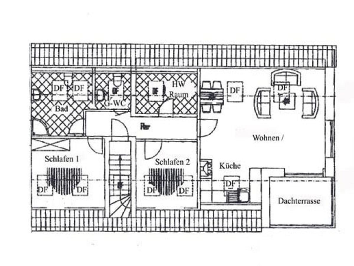 Haus Walfänger - Ferienwohnung 4 Borkum - Grundriss