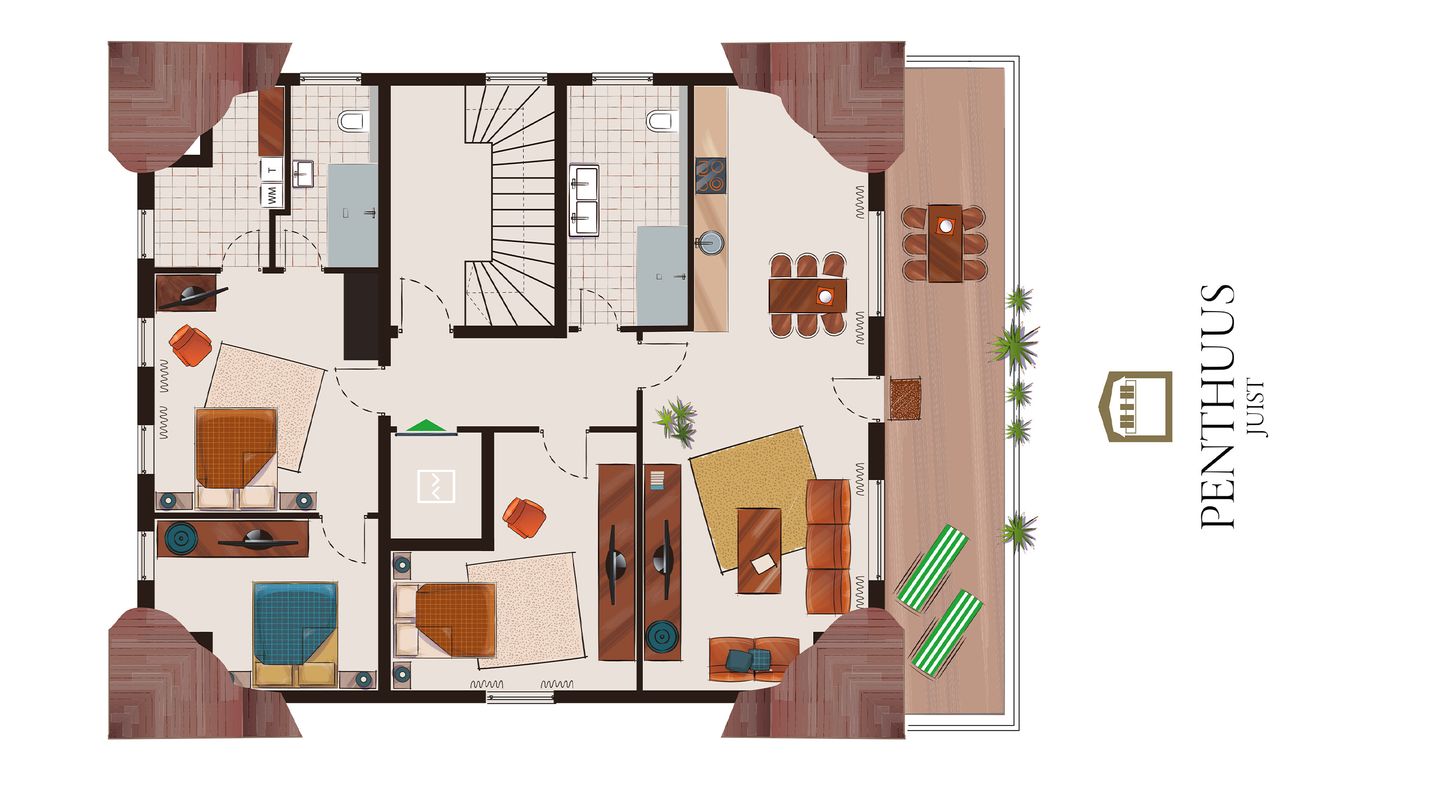  Penthuus Juist - Grundriss
