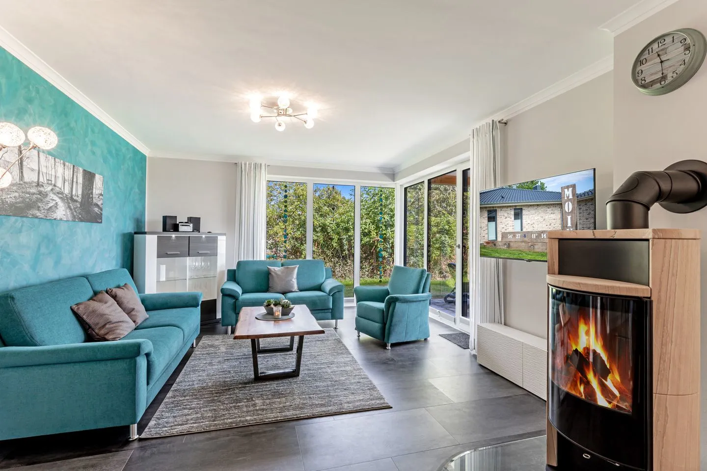 Relax Bungalow Strandperle Fehmarn - Wohnzimmer