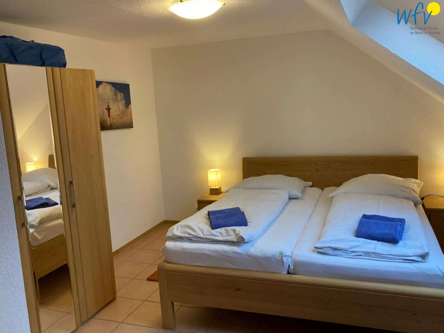 Haus Fregatte Ferienwohnung 1 Wangerooge - Schlafzimmer