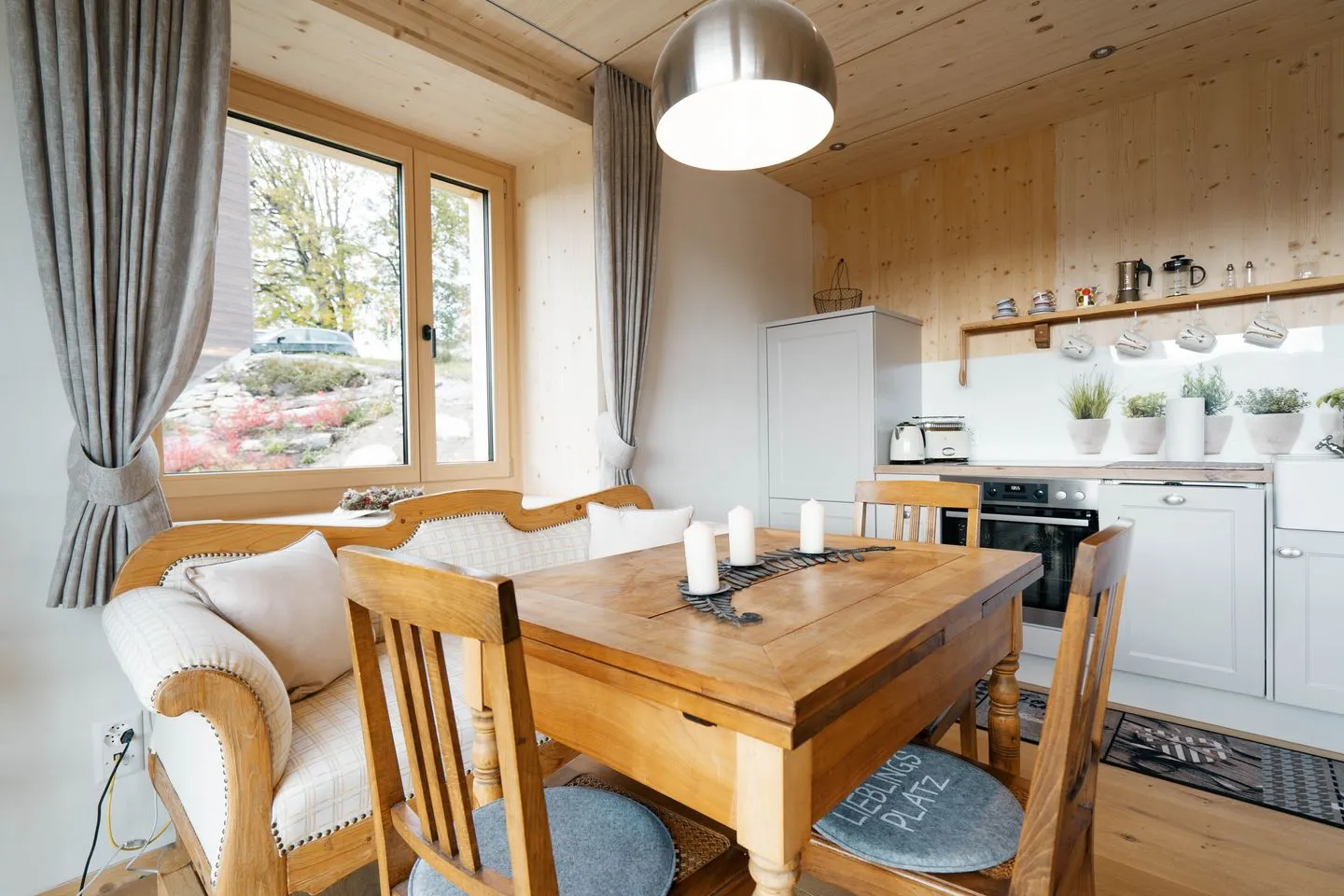 Apartment Strohballenhaus Arvenbüel - Kitchen