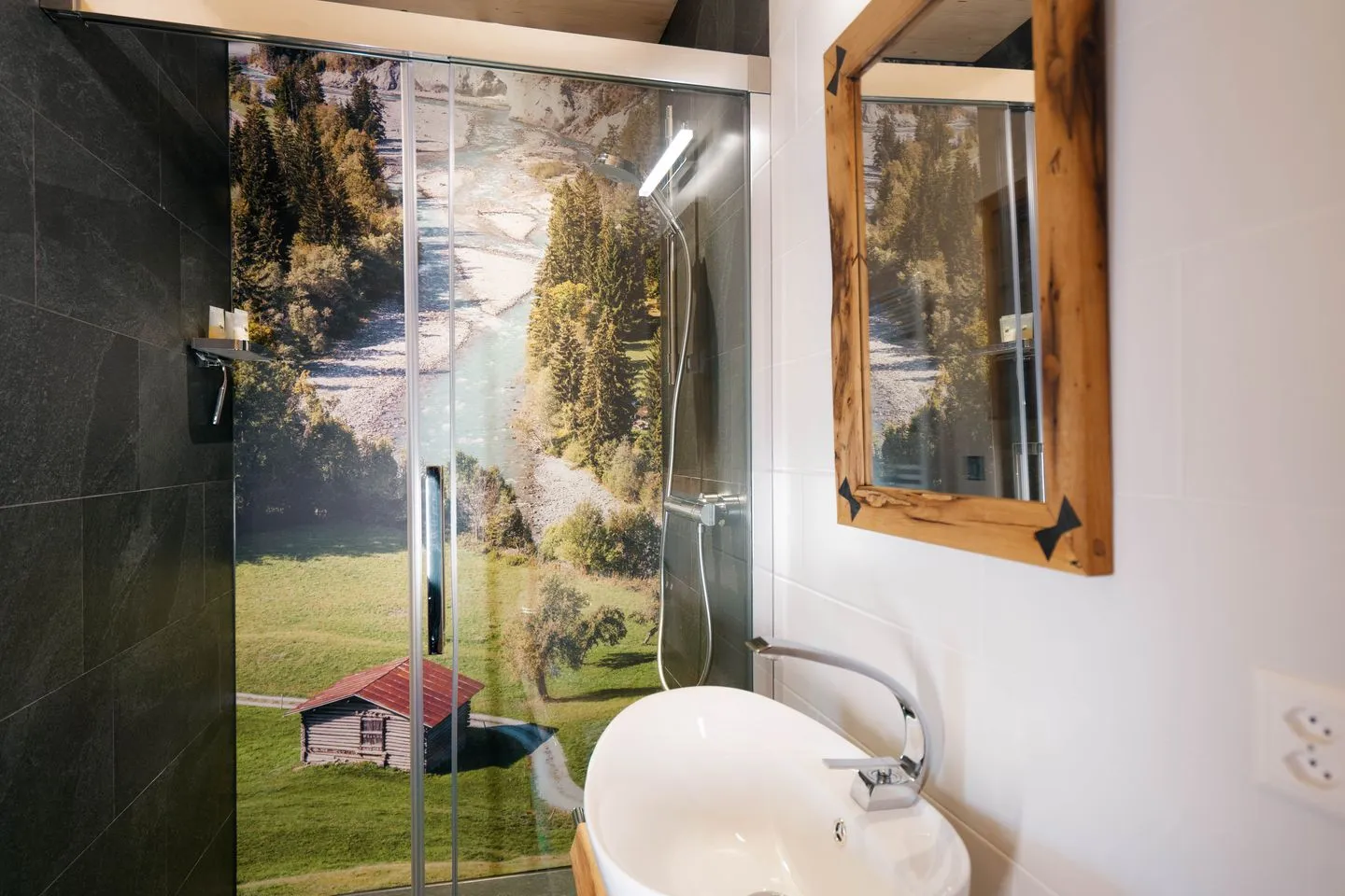Apartment Strohballenhaus Arvenbüel - Bathroom