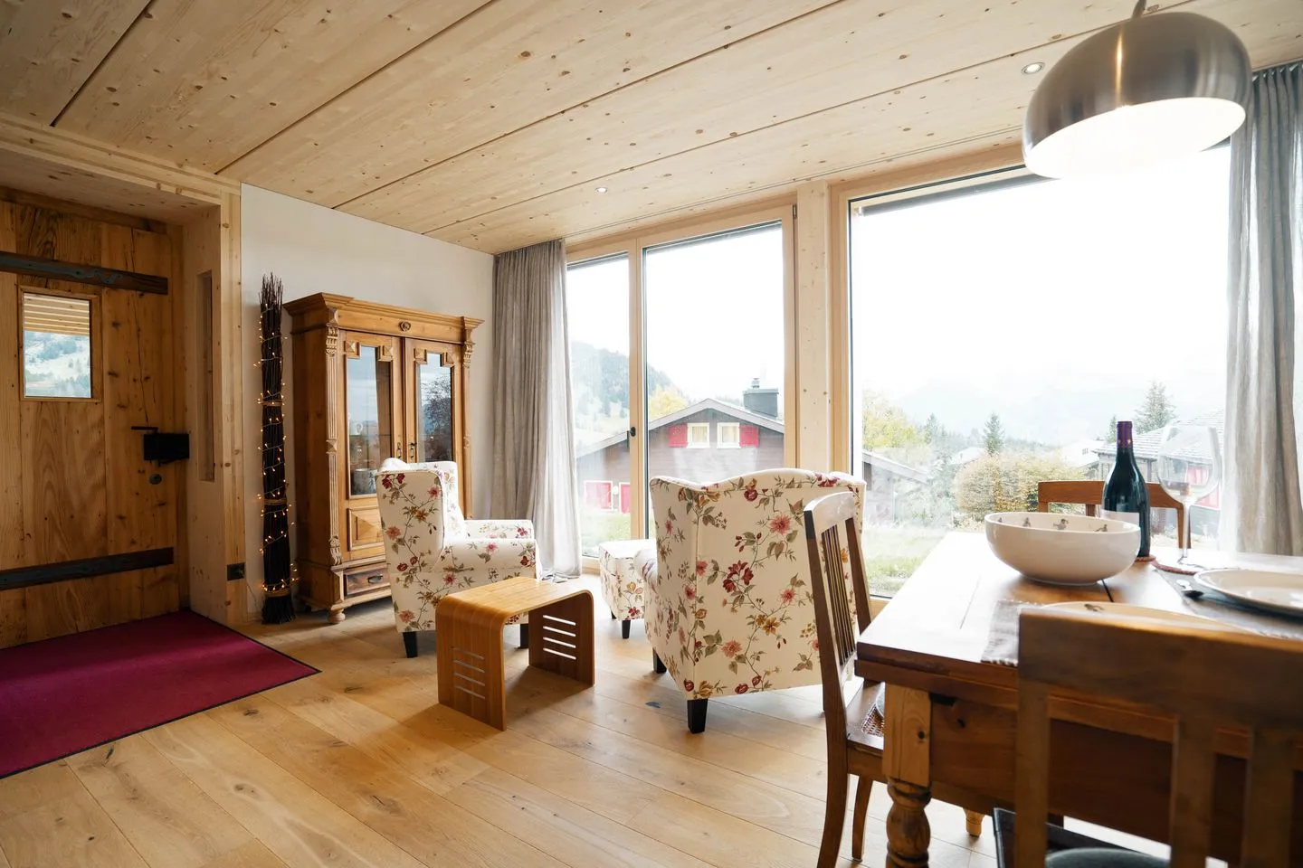 Apartment Strohballenhaus Arvenbüel - Living room