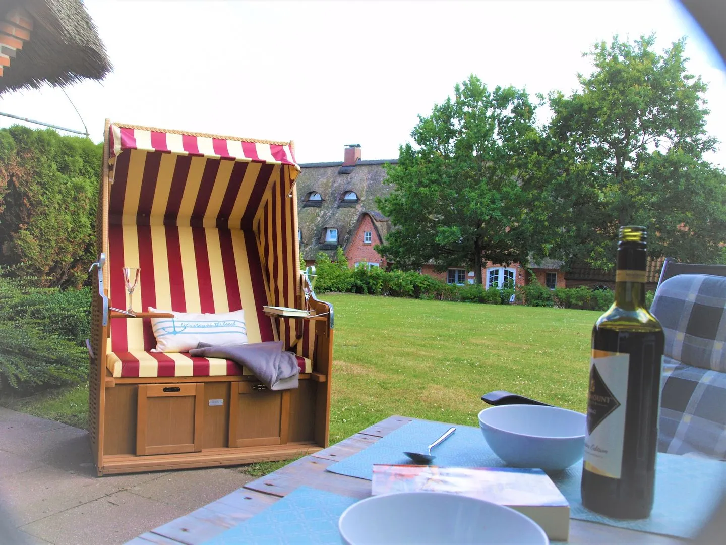 Hus op de Wurth Ferienwohnung Deichblick Dithmarschen - Terrasse