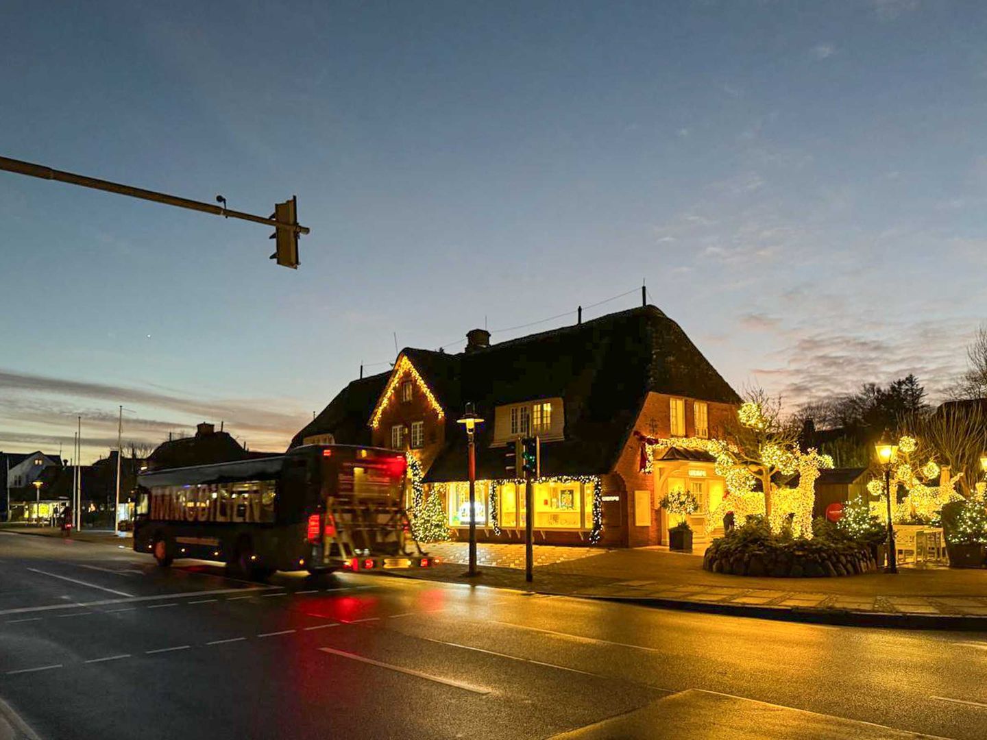 Bus fahren in der Sylter Silvesternacht