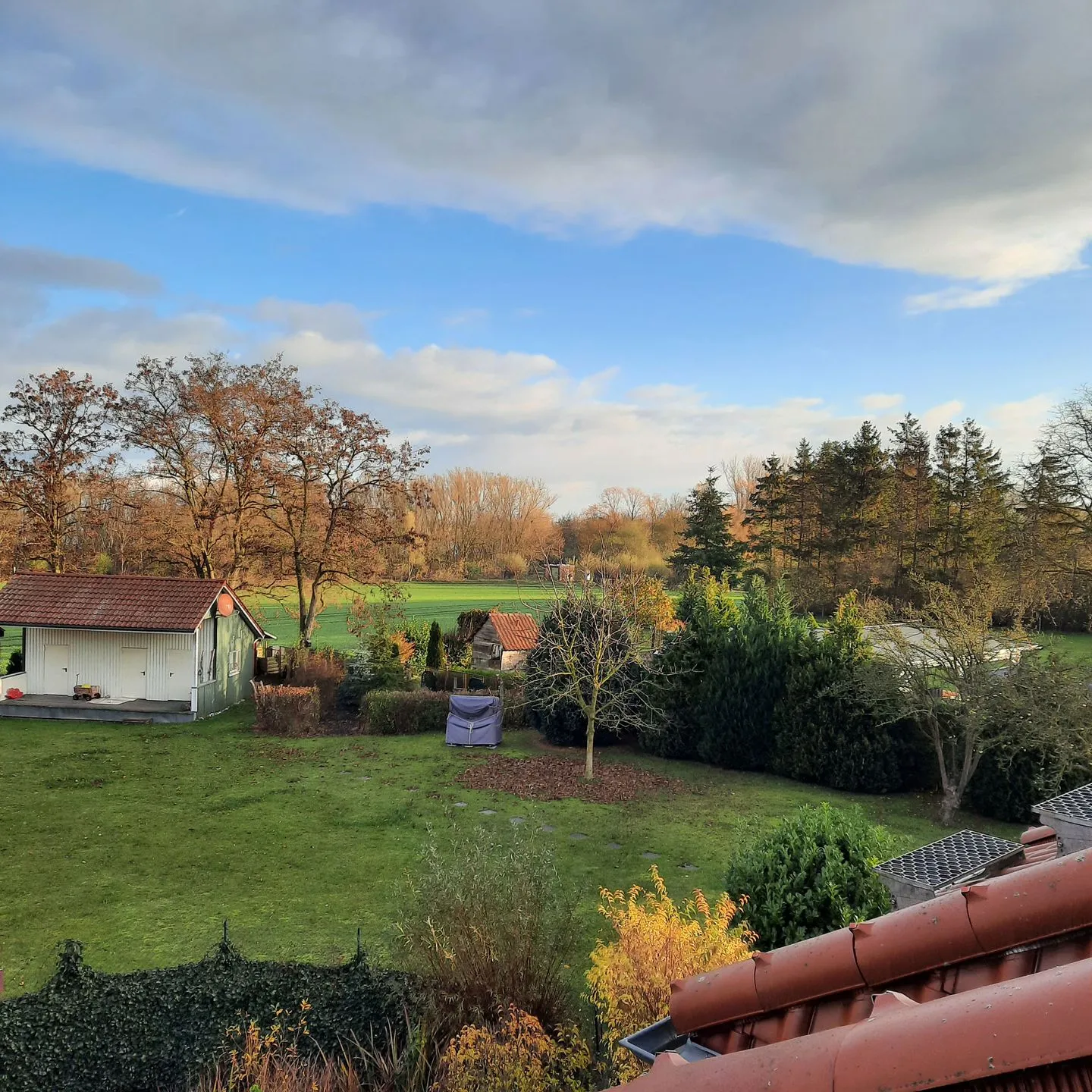 Landhaus am Meer Friesenstübchen Gollwitz - Gartenblick