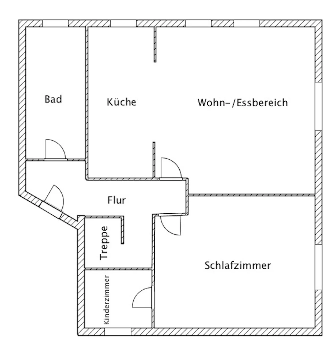 Hus Waterkant 4 Brügge 1. OG re. Ording - Grundriss