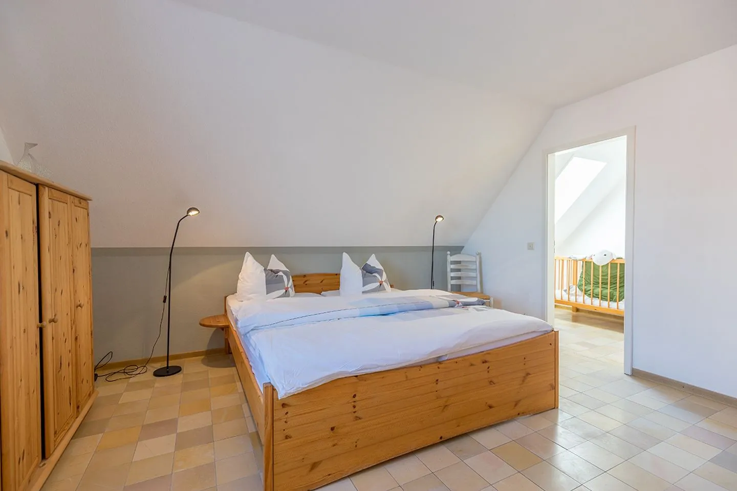 Hus Waterkant 4 Brügge 1. OG re. Ording - Schlafzimmer