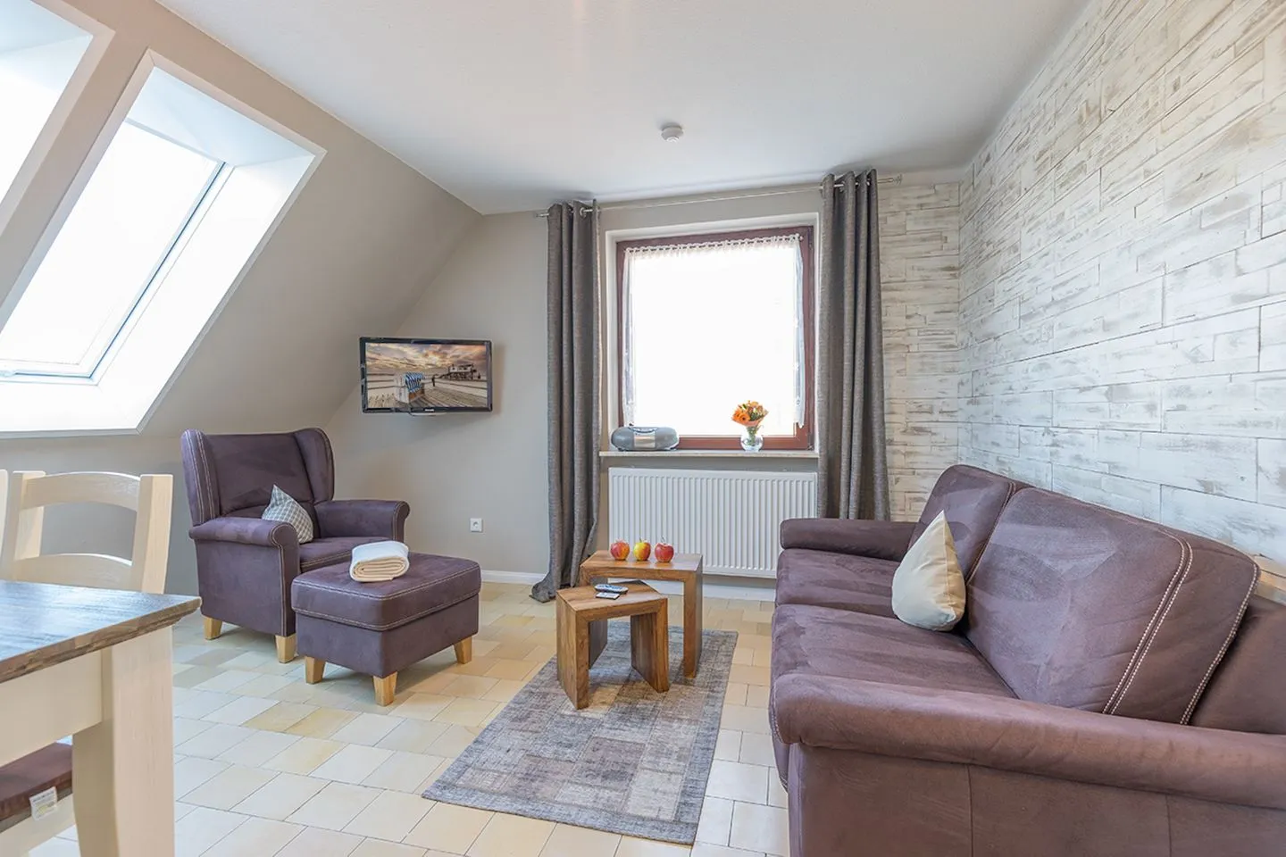 Hus Waterkant 4 Brügge 1. OG re. Ording - Wohnzimmer