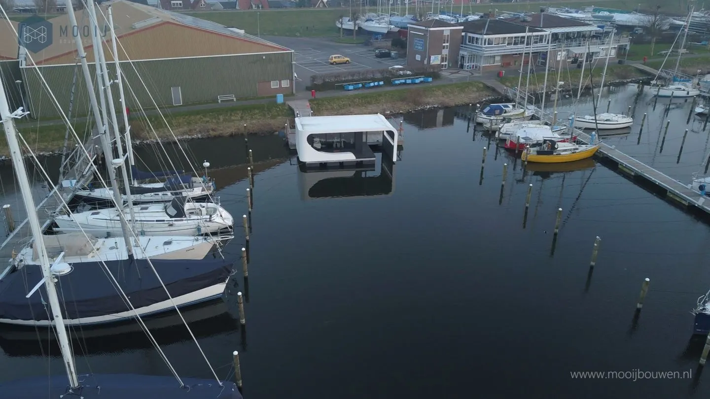 Wohnboot 'TinyFloat' in Andijk/IJsselmeer Noord-Holland - unser Tiny von oben