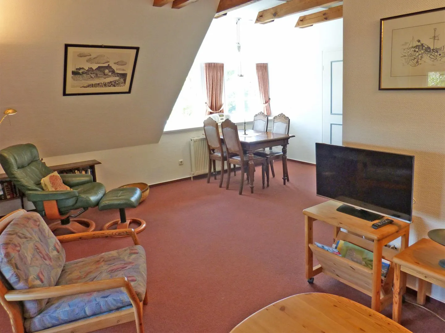 *Sillo´s Hüs 3* Nebel auf Amrum - Wohnzimmer in der Ferienwohnung Sillo´s Hüs 3 in Nebel auf Amrum