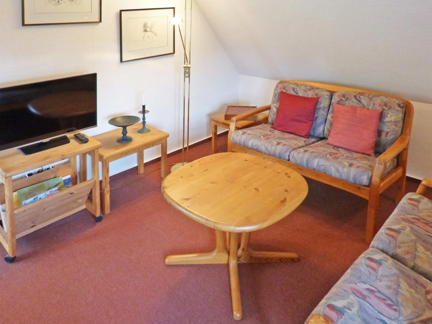 *Sillo´s Hüs 3* Nebel auf Amrum - Wohnzimmer in der Ferienwohnung Sillo´s Hüs 3 in Nebel auf Amrum