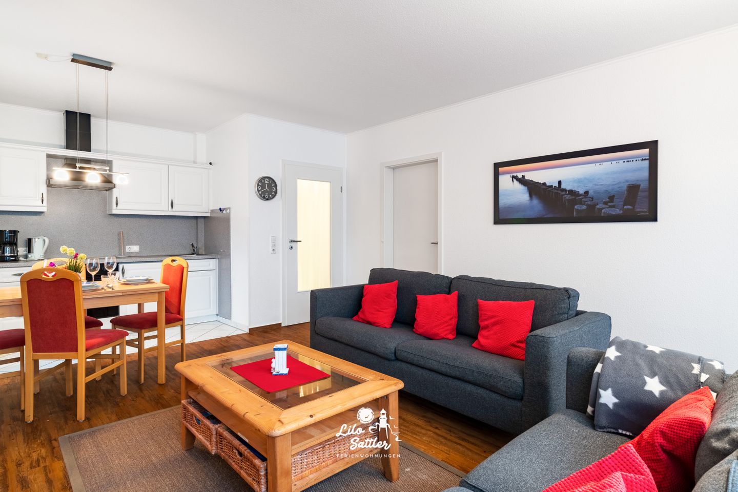 Ferienwohnung Mole Wohnzimmer