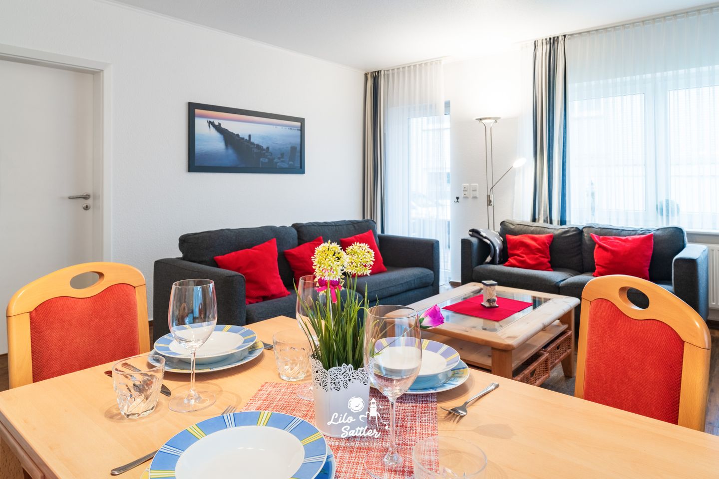 Ferienwohnung Mole Wohnzimmer